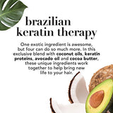 OGX Ever Straightening + Brazilian Keratin Therapy Hair-Smoothing Conditioner with Coconut Oil, Cocoa Butter & Avocado Oil, Paraben-Free, Sulfate-Free Surfactants, 13 Fl Oz