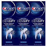 Crest Pro-Health Densify Toothpaste Daily Protection with Fluoride for Anticavity and Sensitive Teeth, 4.1oz (Pack of 3)