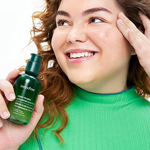 innisfree Green Tea Hyaluronic Acid Hydrating Serum Hydrate, Visibly Soothe and Support the Moisture Barrier