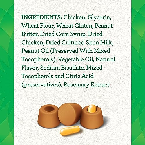 GREENIES PILL POCKETS Capsule Size Natural Dog Treats Chicken Flavor, 15.8 oz. Value Pack (60 Treats)