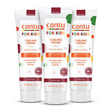 Cantu Care for Kids Paraben & Sulfate-Free Curling Cream with Shea Butter, 8 oz (Pack of 3) (Packaging May Vary)