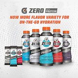 Gatorade Zero With Protein, 10g Whey Protein Isolate, Zero Sugar, vegetarian, Liquid Electrolytes, Cool Blue, 16.9 Fl Oz Bottle, 12 Pack