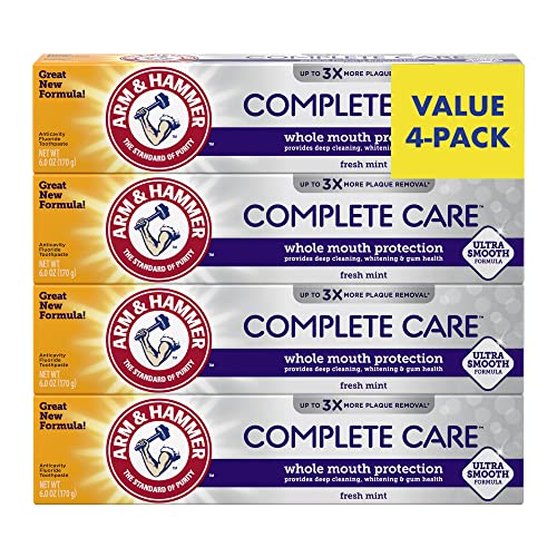 Arm & Hammer Complete Care Toothpaste, Fresh Mint, Whole Mouth Protection, 6.0oz