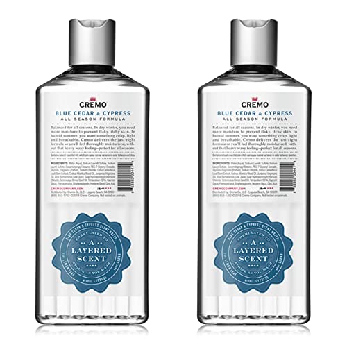 Cremo Rich-Lathering Silver Water & Birch Body Wash, A Revitalizing Combination of Glacier-Fed Streams and White Birch 16 Fl Oz (2-Pack)