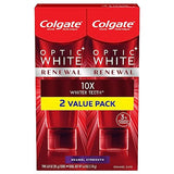 Colgate Optic White Renewal Teeth Whitening Toothpaste, Enamel Strength, 3 Oz Tube, 2 Pack