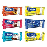 LUNA Bar - Variety Pack - Gluten-Free - Non-GMO - 7-9g Protein - Made with Organic Oats - Low Glycemic - Whole Nutrition Snack Bars - Amazon Exclusive - 1.69 oz. (12 Count)