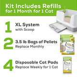 Purina Tidy Cats Non Clumping Litter System, Breeze XL All-in-One Odor Control & Easy Clean Multi Cat Box