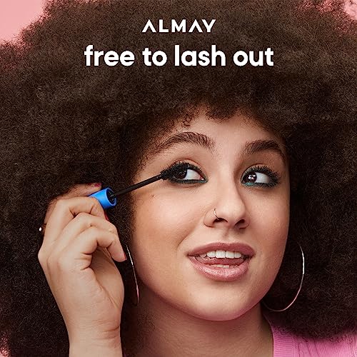 Almay Waterproof Mascara, Multi-Benefit Eye Makeup, Ophthalmologist Tested, Fragrance-Free, Hypoallergenic, Black, 0.24 Oz