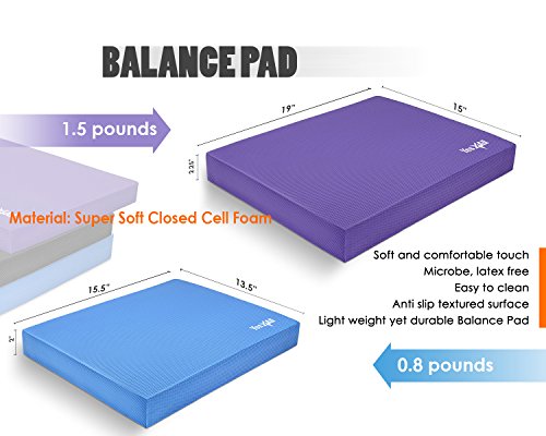 Yes4All Sports Outdoors gt Sports Fitness Exercise Fitness Balance Trainers Balance Boards Large Balance pad, C.Purple - L 15,5" x 13" 2", Large US