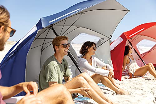 Sport-Brella Premiere UPF 50+ Umbrella Shelter for Sun and Rain Protection (8-Foot, Blue)