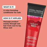 John Frieda Radiant Red Red Boosting Conditioner, 8.3 Ounce Daily Conditioner, with Pomegranate and Vitamin E, Helps Replenish Red Hair Tones