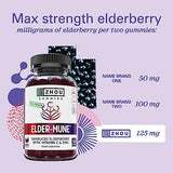 Zhou Nutrition Elder-Mune Sambucus Elderberry Gummies with Zinc and Vitamin C for Kids & Adults (Age 4+) Immune Support with Antioxidants, Vegan, Gluten Free, Non-GMO, 30 Servings, 60 Gummies