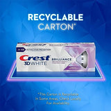 Crest 3D White Brilliance Teeth Whitening Toothpaste, Vibrant Peppermint, 3.5 oz, Pack of 3