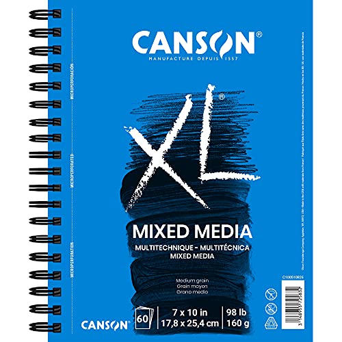 Canson 100510929 XL Series Mix Media Paper Pad, 98 Pound, 11 x 14 Inches, 60 Sheets