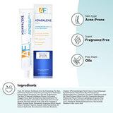 Acne Free Adapalene Gel 0.1%, Once-Daily Topical Retinoid Acne Treatment, Dermatologist Developed, Unclogs Pores and Clears Acne, Prevents and Improve Whiteheads and Blackheads, 1.6 Ounces