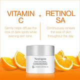 Neutrogena Rapid Tone Repair Retinol + Vitamin C Correcting Cream, Tone Evening Face & Neck Cream with Retinol & Hyaluronic Acid for Dark Spots, Fine Lines & Wrinkles, 1.7 oz