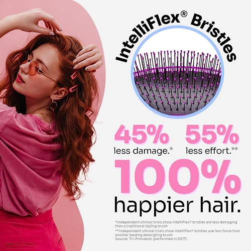 Wet Brush Original Detangler Hair Brush, Amazon Exclusive Purple - Ultra-Soft IntelliFlex Bristles - Detangling Hairbrush Glides Through Tangles For Wet, Dry & Damaged Hair - Women, & Men