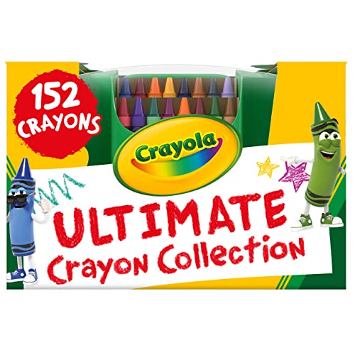 Crayola Ultimate Crayon Box Collection (152ct), Bulk Kids Crayon Caddy, Classic & Glitter Crayons, Gifts, Ages 3+