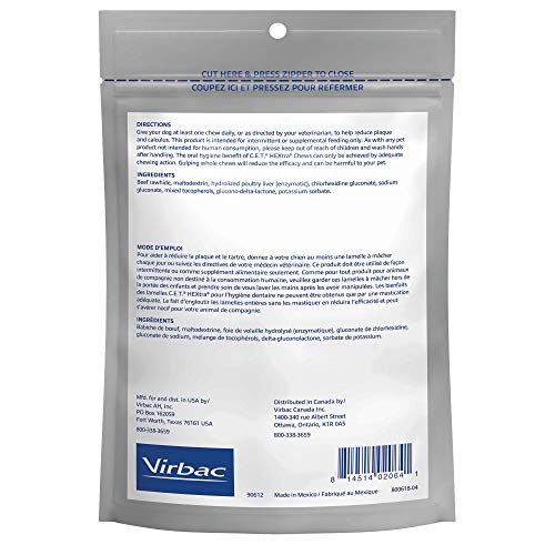 Virbac CET HEXtra Premium Oral Hygeine for Dogs, over 50lbs.