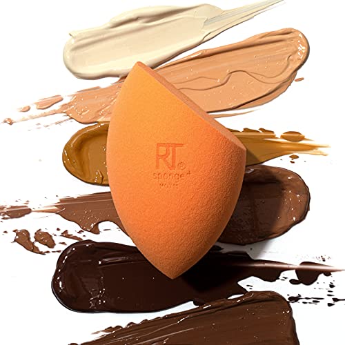 Real Techniques Miracle Airblend Sponge, Matte Makeup Blending Sponge, For Liquid, Cream, & Powder Products, Offers Medium To Full Coverage, Foundation Sponge, Packaging May Vary, 1 Count