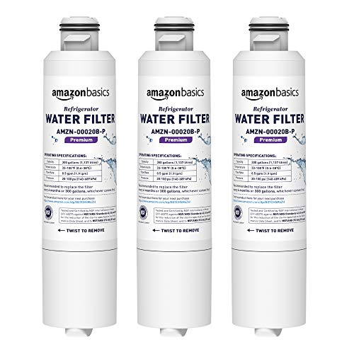 Amazon Basics Replacement Samsung DA29-00020B Refrigerator Water Filter Cartridge - Pack of 3, Premium Filtration