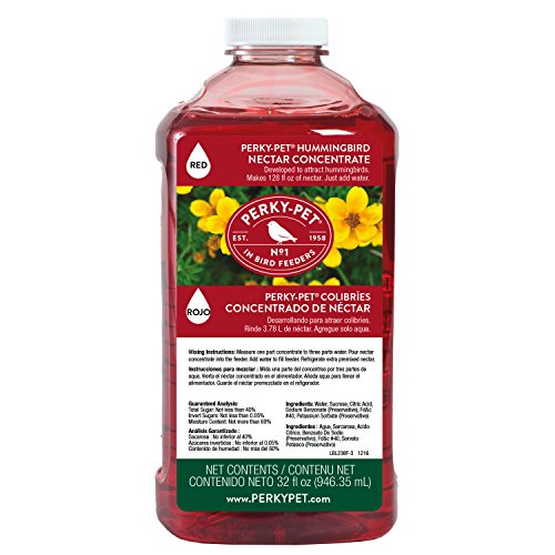 Perky-Pet 255 Hummingbird Nectar 64 Oz Liquid Concentrate - Makes 256 Oz of Hummingbird Nectar