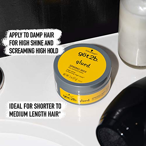 Got2b Glued Spiking Hair Wax, Fierce Holding Power, 2 oz