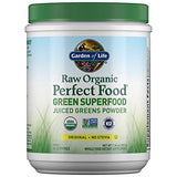 Garden of Life Raw Organic Perfect Food Green Superfood Juiced Greens Powder - Original Stevia-Free, 30 Servings, Non-GMO, Gluten Free Whole Food Dietary Supplement, Alkalize, Detoxify, Energize