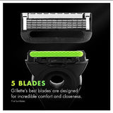 Gillette Labs Mens Razor Blade Refills with Exfoliating Bar Compatible Only with Gillette Labs Razors with Exfoliating Bar and Heated Razor, 4 Razor Blade Cartridges