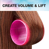 Conair Self Grip Extra Large Hair Rollers, Hair Curlers, Self Grip Hair Rollers, Hot Pink, 9 Pack with Storage Bag