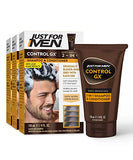 Just For Men Control GX Grey Reducing 2-in-1 Shampoo and Conditioner, Gradual Hair Color for Stronger and Healthier Hair, 4 Fl Oz - Pack of 3 (Packaging May Vary)