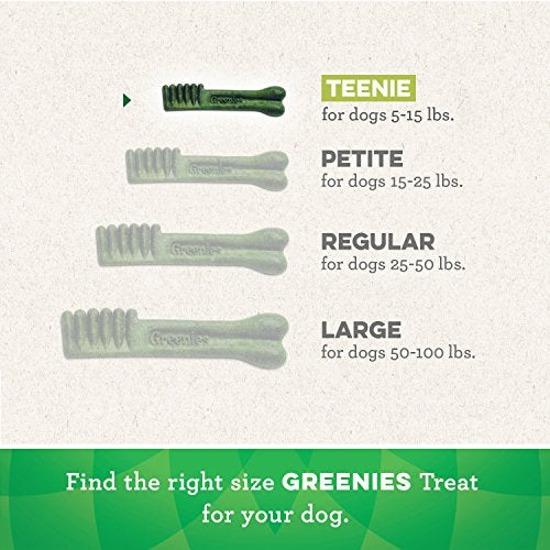 GREENIES Original TEENIE Natural Dog Dental Treats, 3 oz. Pack (11 Treats)