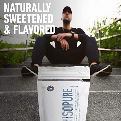 Isopure Protein Powder, Whey Protein Isolate Powder, 25g Protein, Low Carb & Keto Friendly, Naturally Sweetened & Flavored, Flavor Chocolate, 14 Servings, 1 Pound