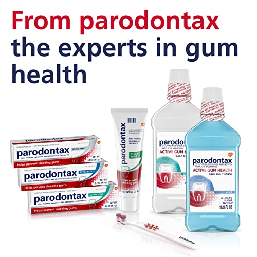 Parodontax Active Gum Repair Toothpaste, Gum Toothpaste To Help Reverse Signs Of Early Gum Disease For Gum Health, Fresh Mint Flavored - 3.4 Oz x 3