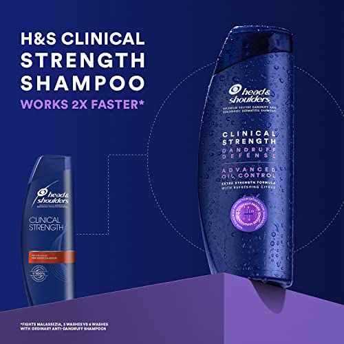 Head & Shoulders Clinical Strength Dandruff Shampoo Twin Pack, Advanced Oil Control with Refreshing Citrus, 13.5 Oz Each