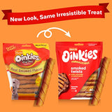 Hartz Oinkies Porkalicious Smoked Pig Skin Chicken Jerky Twists Dog Treats, 32 Count