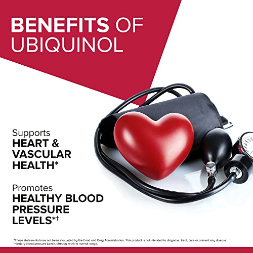 Ubiquinol CoQ10 100mg Softgels, Qunol Mega Ubiquinol 100mg - Superior Absorption - Active Form of Coenzyme Q10 for Heart Health - 100 Count