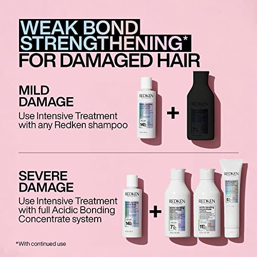 Redken Bonding Conditioner for Damaged Hair Repair | Strengthens and Repairs Weak and Brittle Hair | Acidic Bonding Concentrate | Safe for Color-Treated Hair | For All Hair Types