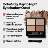 Revlon Eyeshadow Palette, ColorStay Day to Night Up to 24 Hour Eye Makeup, Velvety Pigmented Blendable Matte & Shimmer Finishes, 555 Moonlit, 0.16 Oz