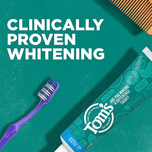 Toms of Maine Simply White Toothpaste, Clean Mint, 4.7 oz. 3-Pack (Packaging May Vary)