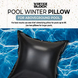 Winter Block Above Ground Pool Winter Air Pillow, Cover Float Premium Pillow for Winterizing Closing Aboveground Pools, Heavy Duty, Thick and Durable, 4’x4’