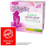 Playtex Simply Gentle Glide Tampons, Multipack (18ct Regular/18ct Super Absorbency), Fragrance-Free - 36ct