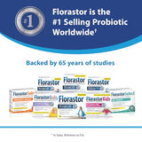 Florastor Probiotics for Digestive & Immune Health, 100 Capsules, Probiotics for Women & Men, Dual Action Helps Flush Out Bad Bacteria & boosts The Good with Our Unique Strain Saccharomyces boulardii