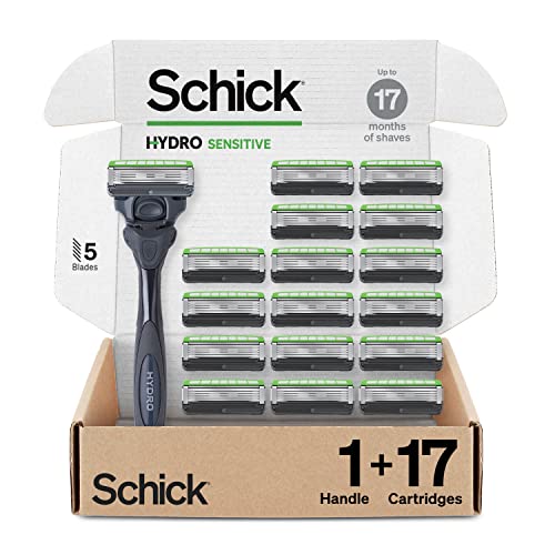 Schick Hydro Sensitive Razor — for Men with Sensitive Skin with 5 Razor Blades