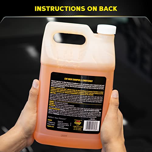 Meguiars Gold Class Car Wash, Ultra-Rich Car Wash Foam Soap and Conditioner for Car Cleaning, Car Paint Cleaner to Wash and Condition in One Easy Step, 1 Gallon