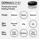 Dermablend Loose Setting Powder, Translucent Face Powder Makeup & Finishing Powder, Mattifying Finish and Shine Control , Travel Size .18oz.