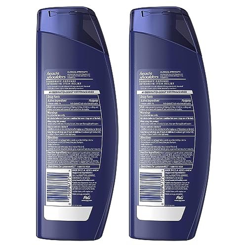 Head & Shoulders Clinical Dandruff Defense Intensive Itch Shampoo 13.5 Fl Oz (Pack of 2)