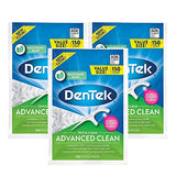 DenTek Triple Clean Advanced Clean Floss Picks, No Break & No Shred Floss, 150 Count, Pack of 3