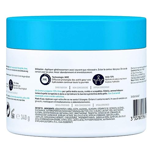 CeraVe Moisturizing Cream with Salicylic Acid | Exfoliating Body Cream with Lactic Acid, Hyaluronic Acid, Niacinamide, and Ceramides | Fragrance Free & Allergy Tested | 19 Ounce