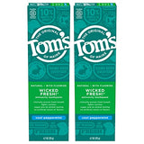 Tom's of Maine Natural Wicked Fresh! Fluoride Toothpaste, Spearmint, 4.7 oz. 2-Pack